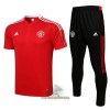 Manchester United Trainings Polo 2022-23 Rood Wit - Heren